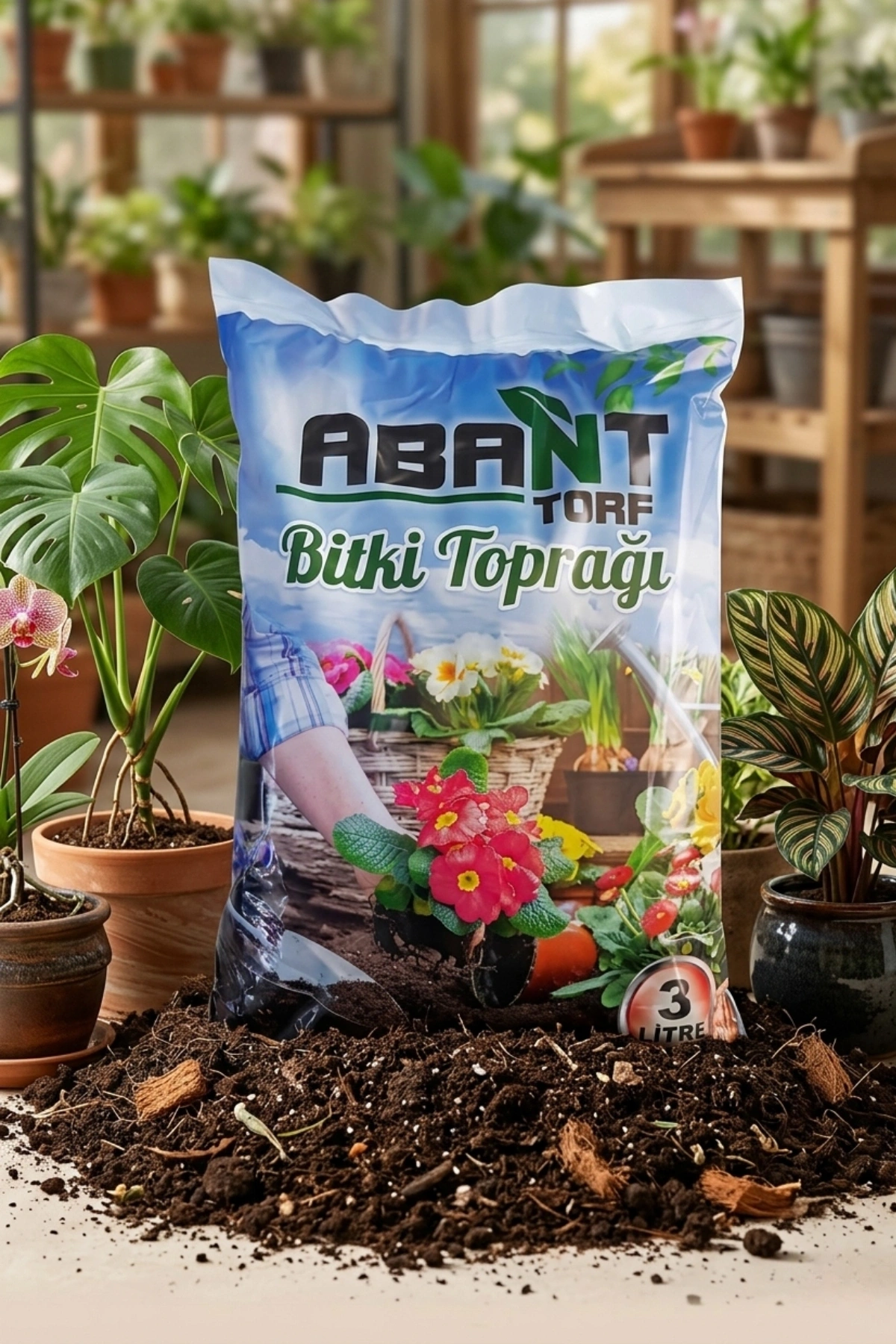 Abant Bitki Yetiştirme Toprağı-Torf 3 Lt