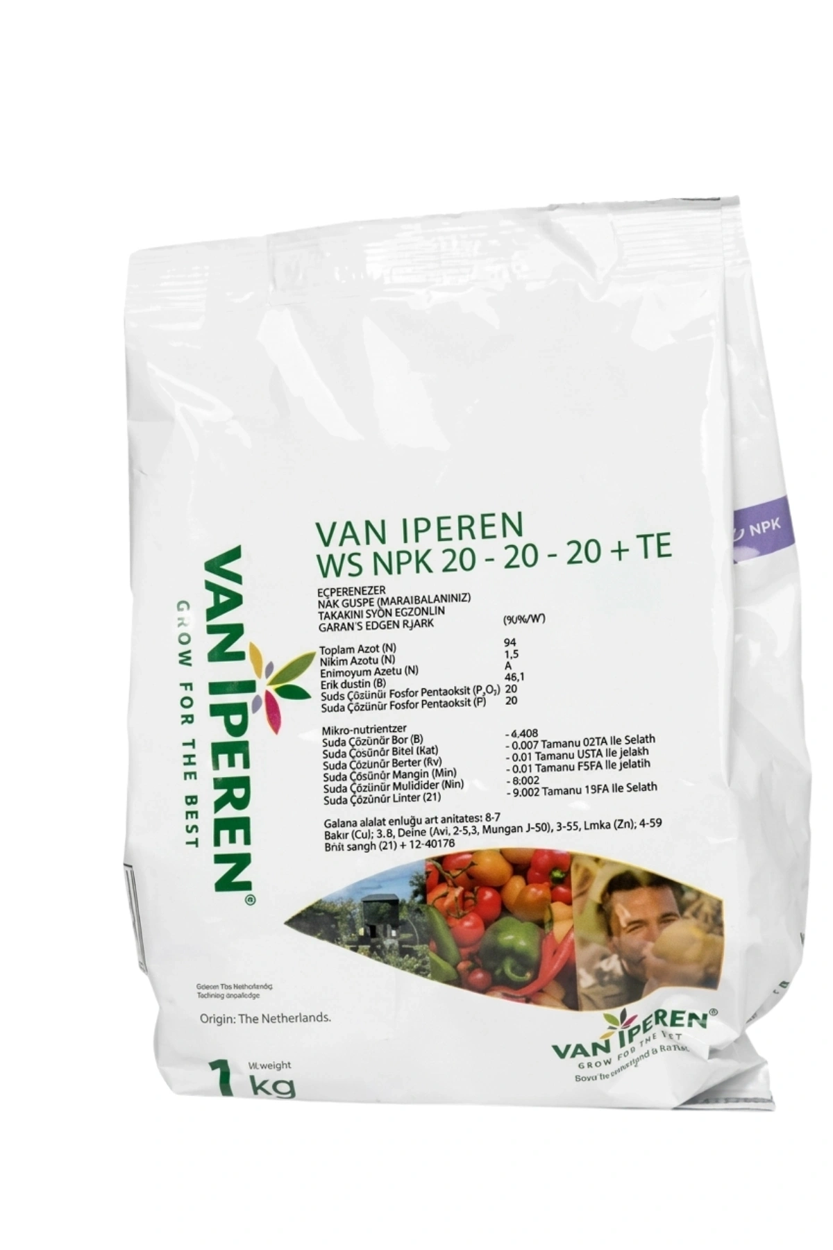 Vaniperen Ws 20-20-20+Te Harmanlanmış Npk Granül Gübre 1 Kg