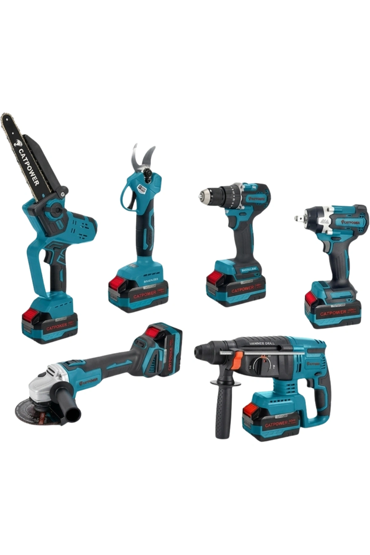 CATPOWER 1560 Kömürsüz Akülü 6lı Set 20V 4.0Ah