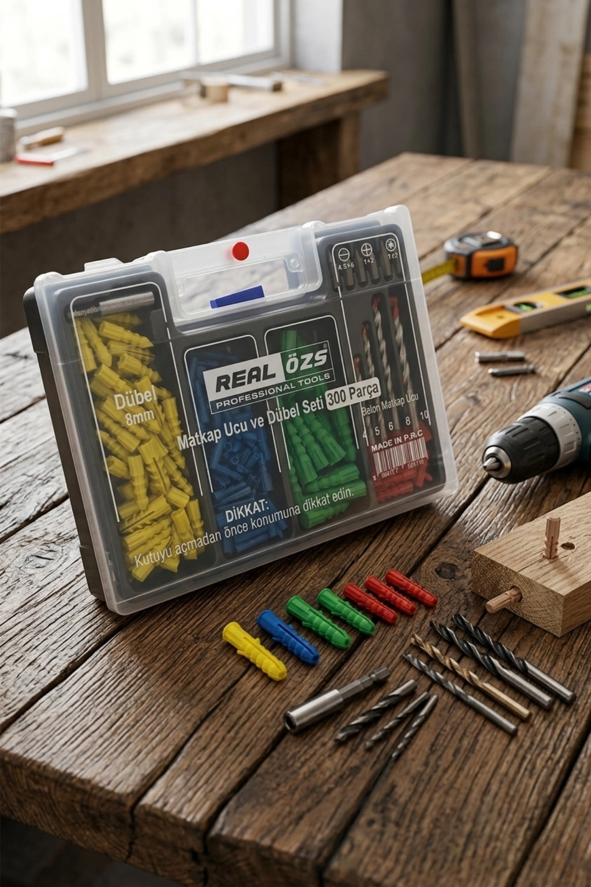 Real Özs Professional Tools Matkap Ucu ve Dübel Seti 300 Parça
