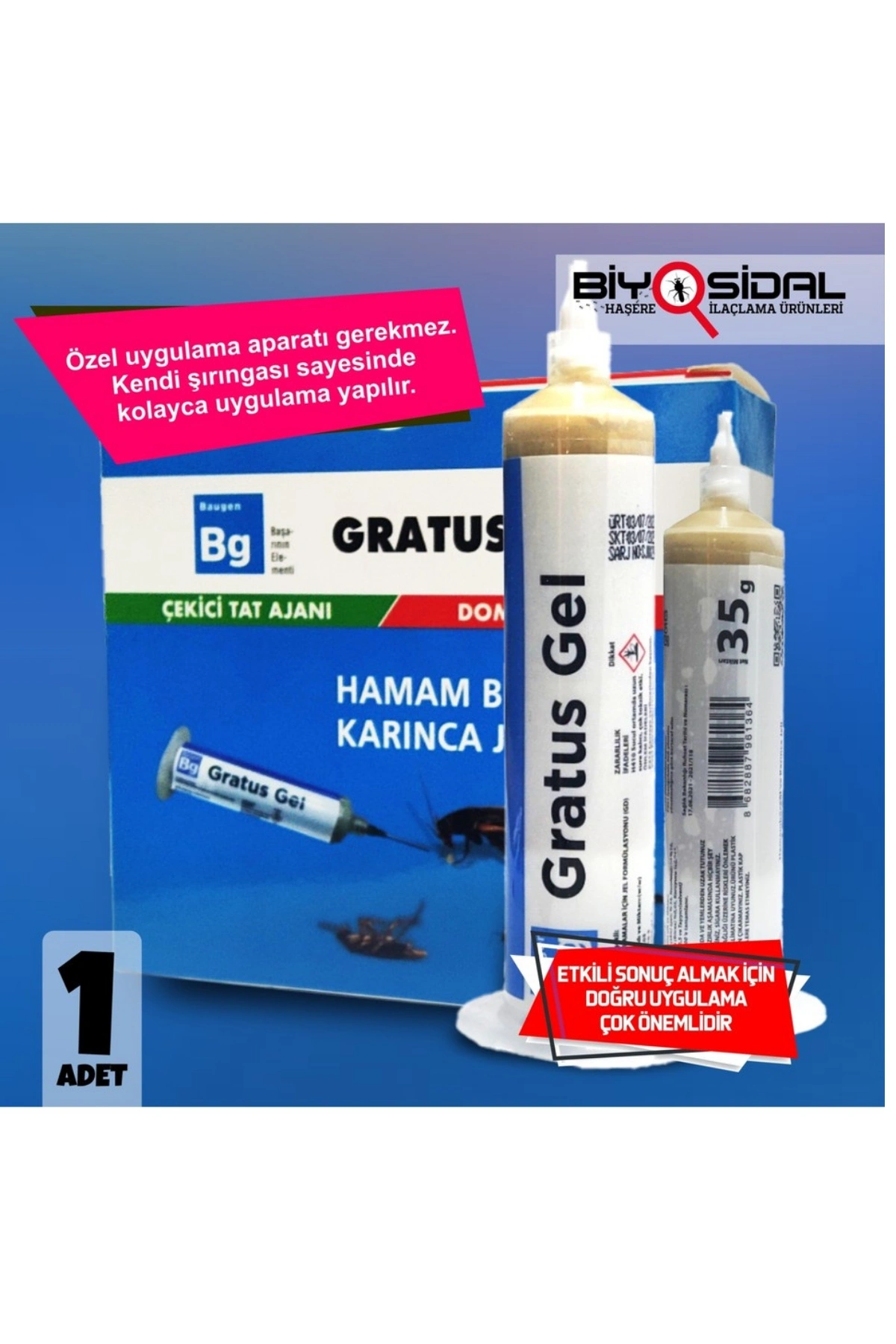 Baugen Gratus Hamamböceği Ve Karınca Jeli 35 gr