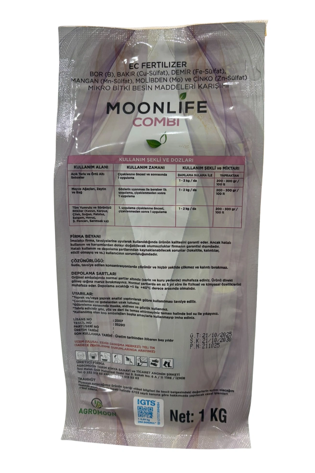 Agromoon Moonlife Combi Mikro Besin Elementleri 1 Kg