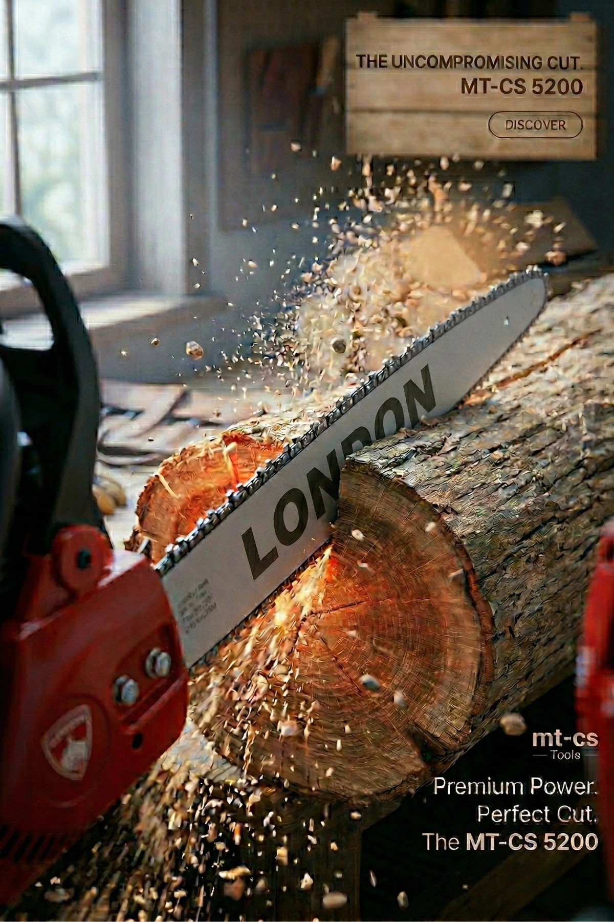 London MT-CS5200 2.1 Hp 52 cc Benzinli Ağaç Kesme Motoru