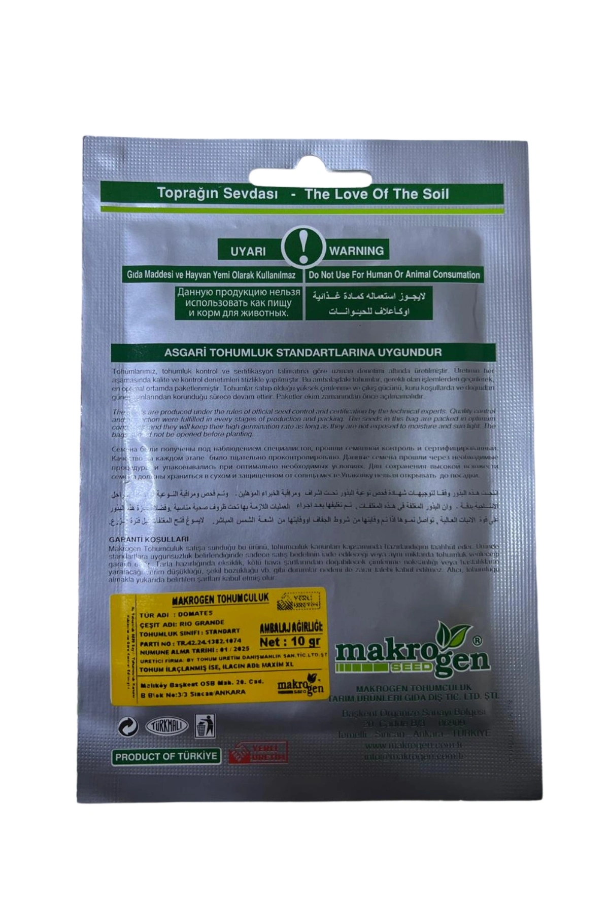 Makrogen Rio Grande Domates Tohumu 10 Gr