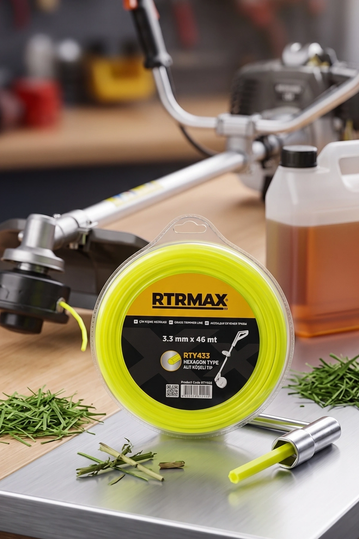 Rtr Max Altı Köşe Tır-pan Makinası Misinası 3.3mm x 46m