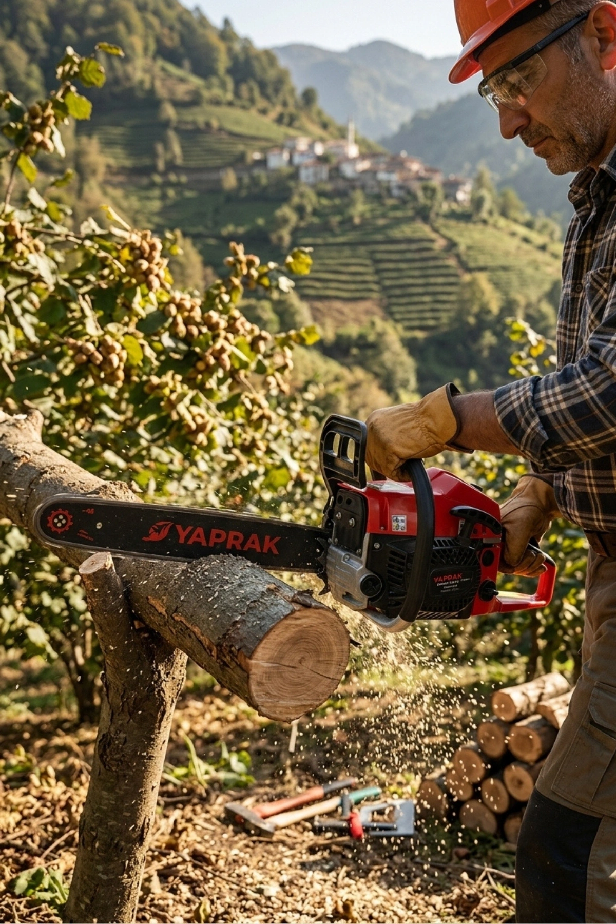 Yaprak Benzinli Ağaç Testeresi 3 Hp 36 Diş