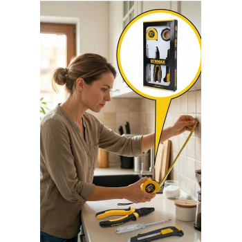 Rtrmax Rtk7003 5 Li Set (Pense-Metre-Kontrol Kalemi-Elektrik Bandı-Maket Bıçağı-Combo)