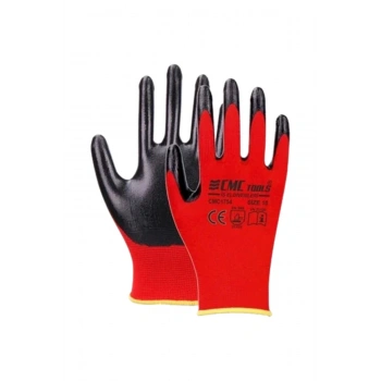 Cmc Tools Kırmızı Siyah Eldiven No:10