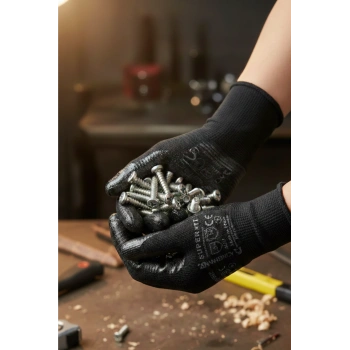 Nitril Eldiven Activehand Süperfit Siyah No:10