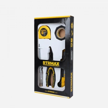 Rtrmax  Rtk7003 5 Li Set ( Pense-Metre-Kontrol Kalemi-Elektrik Bandı- Maket Bıçağı-Combo)