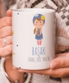 Başak Burcu Özel Sevimli Beyaz Kupa Bardak