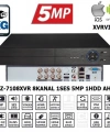 EZCOOL EZ-7108XVR 8CH 5MP KOAKSIYEL SES XVRVIEW