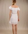 Madonna Yaka Elbise - BEYAZ