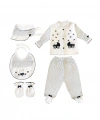 Sema Bebe 5li Premature Puanlı Set - Mavi