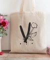V Harfi Tasarımlı Alışveriş Plaj Bez Çanta