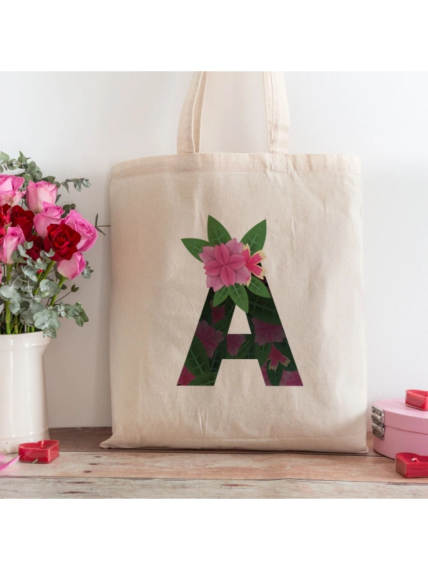 A Harfi Tasarımlı Alışveriş Plaj Bez Çanta