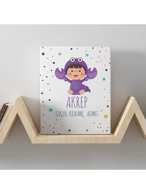 Akrep Burcuna Özel Tasarım Kanvas  Tablo