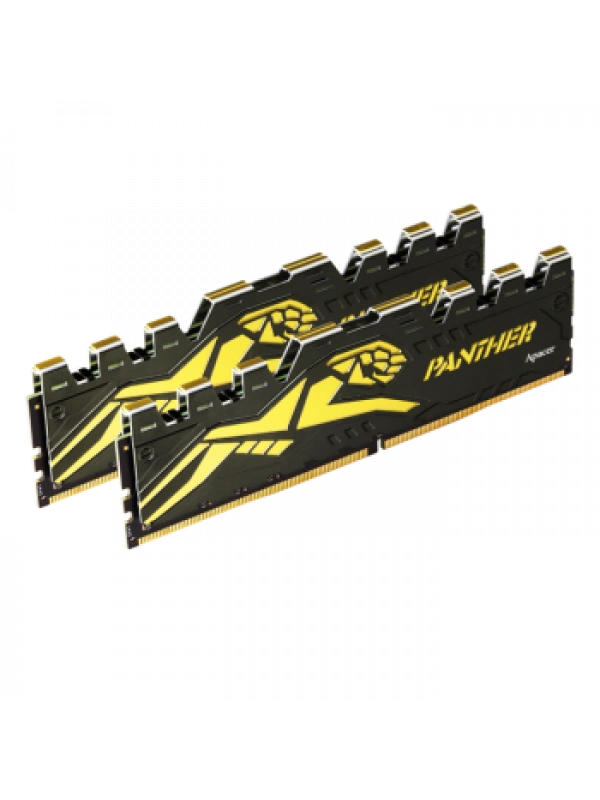 Apacer Panther Black-Gold 16GB (2x8GB) 3200Mhz CL16 DDR4 Gaming Ram (AH4U16G32C28Y7GAA-2)