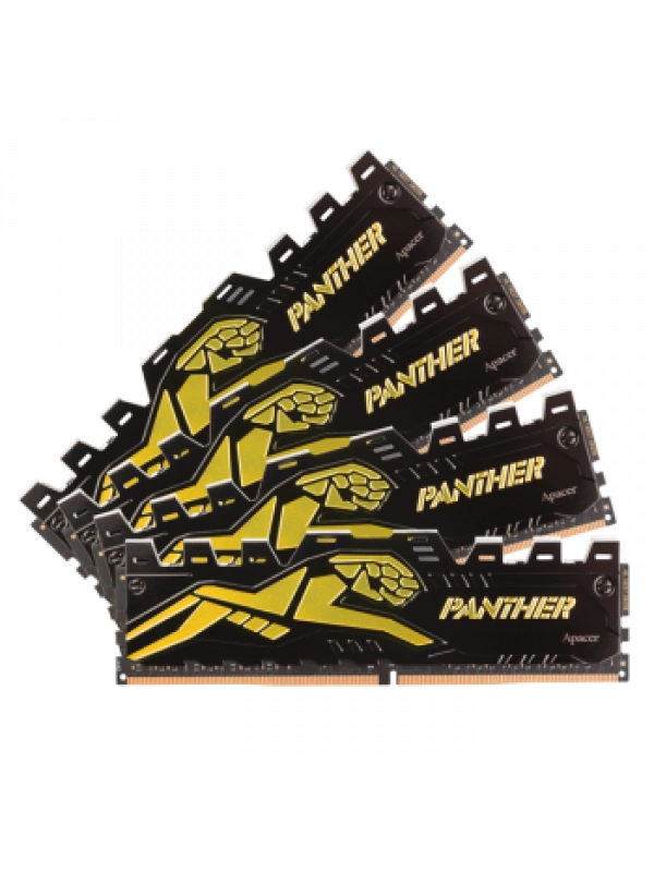 Apacer Panther Black-Gold 16GB (2x8GB) 3200Mhz CL16 DDR4 Gaming Ram (AH4U16G32C28Y7GAA-2)