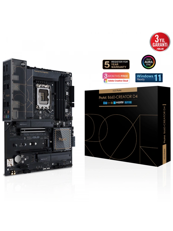 ASUS PROART B660-CREATOR D4 DDR4 5333Mhz M.2 ATX 1700p