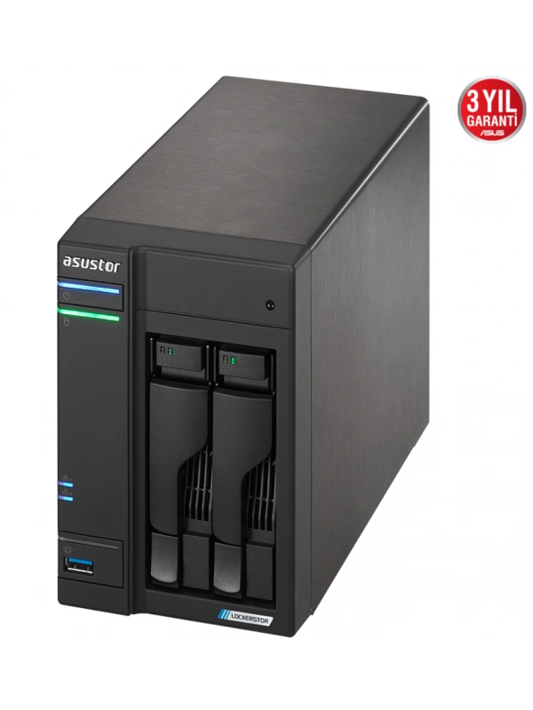 ASUSTOR AS6602T 2 SLOT 4GB DDR4 3.5 NAS DEPOLAMA ÜNİTESİ