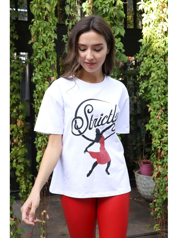 Baskılı Tişört - BEYAZ