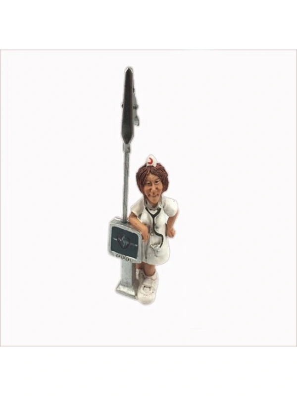 Bayan Hemşire Figürlü Biblo Piknot Tutgaç