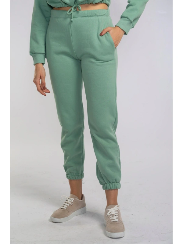 Bel Lastikli Şardonlu İkili Takım-MİNT YEŞİLİ