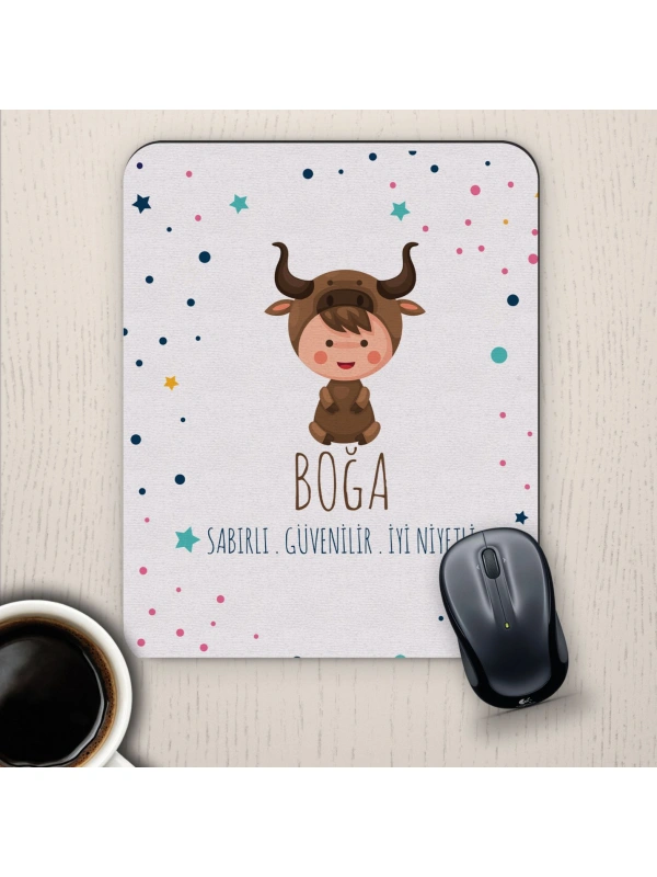 Boğa Burçlarına Özel Sevimli Mouse Pad