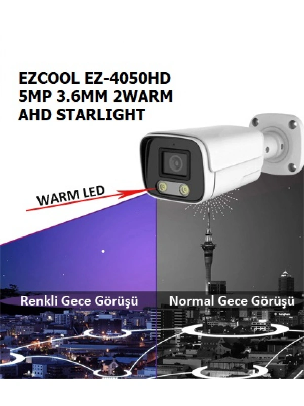 EZCOOL EZ-4050HD 5MP 3.6MM 2WARM AHD STARLIGHT