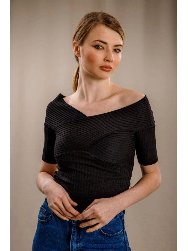 Kaşkorse Bluz - SİYAH