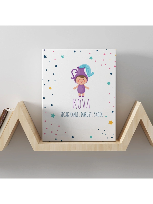 Kova Burcuna Özel Tasarım Kanvas  Tablo