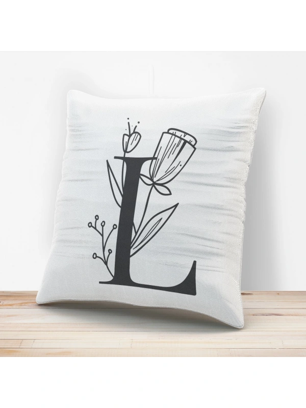 L Harfi Tasarımlı Yastık Kılıfı