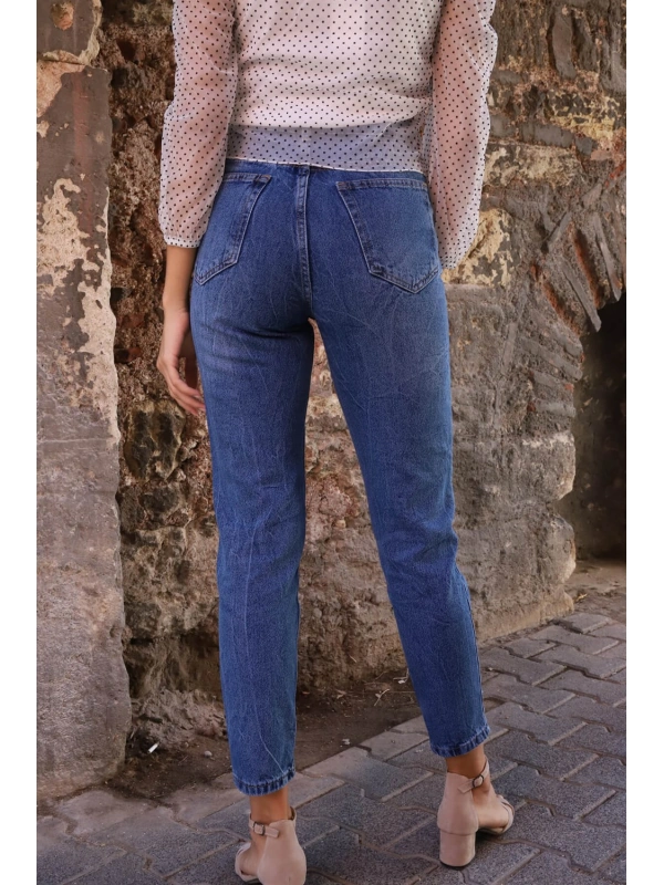 MOM Jeans - LACİVERT