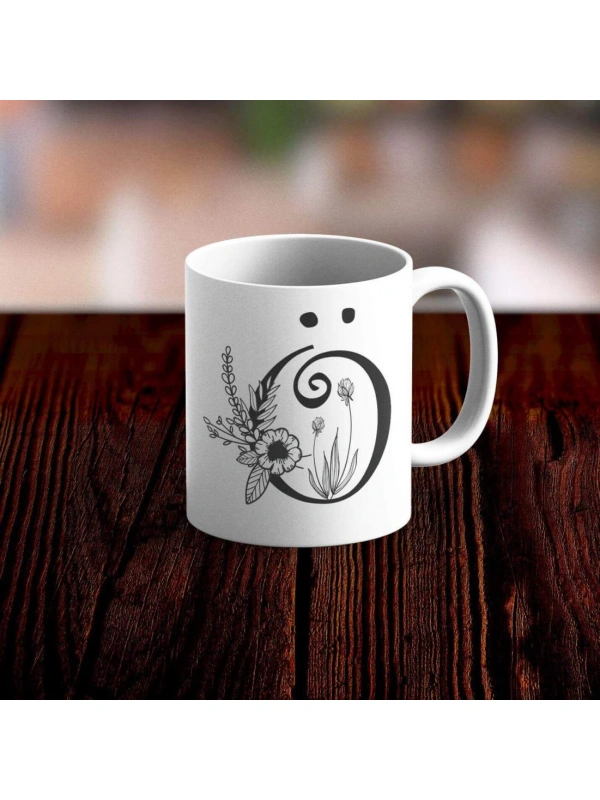 Özel Tasarım Ö Harfi Beyaz Kupa Bardak