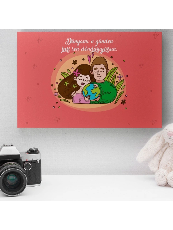 Romantik Tasarımlı Mini Kanvas Tablo - No12