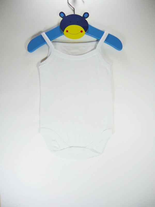 Sema Bebe Jakarlı ip Askılı Badi (Body) - Beyaz 3-6 Ay