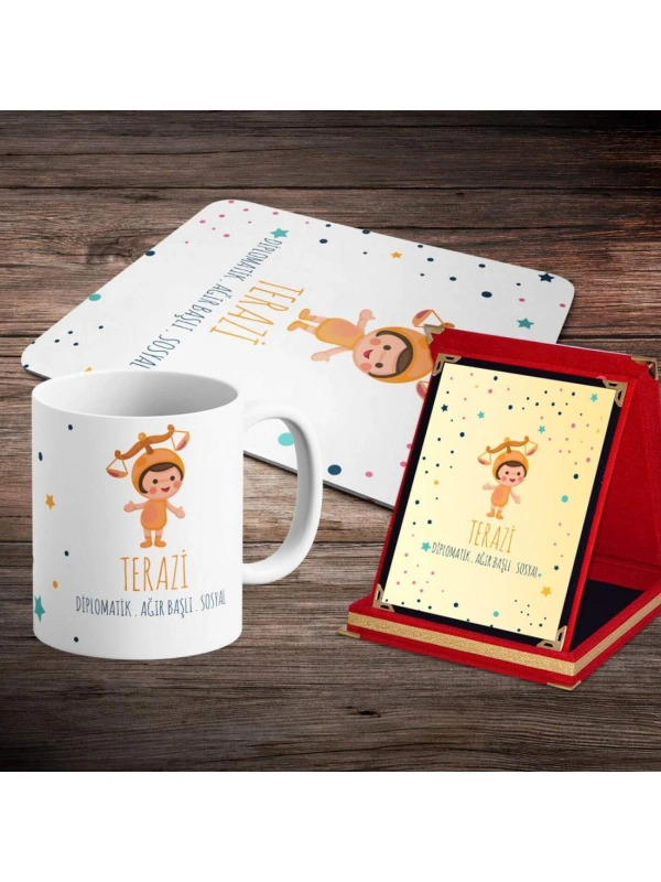 Terazi Burcuna Özel Tasarım Sevimli Hediye Seti