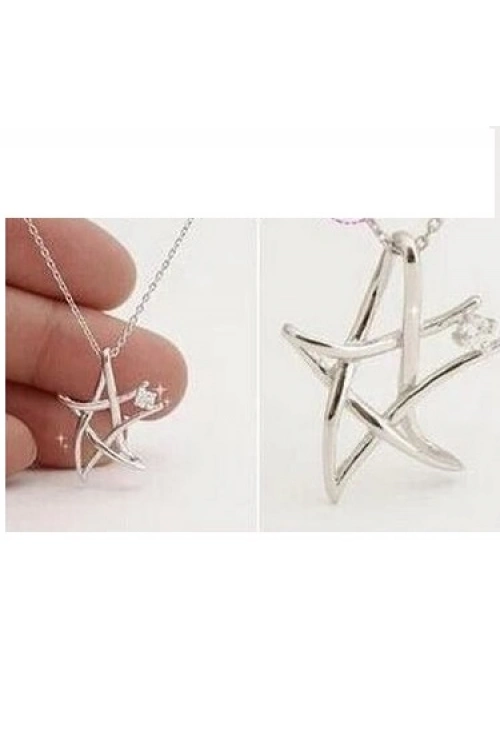 Bayan Liya Zirkon Taşlı Yıldız Kolye