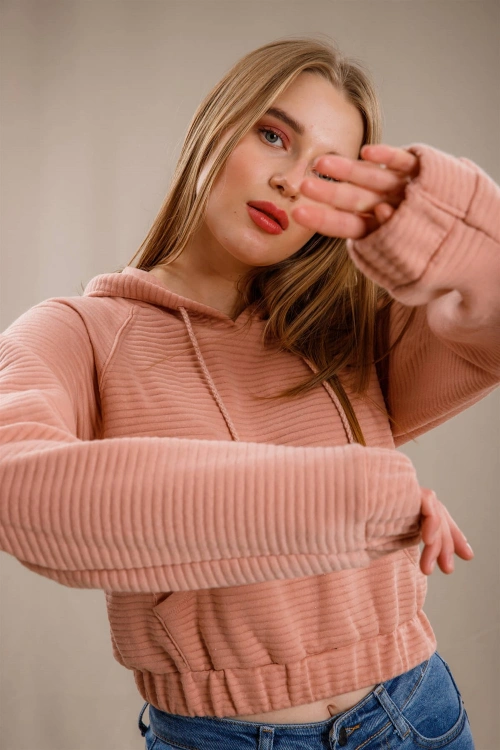 Kanguru Cepli Sweatshirt - PUDRA