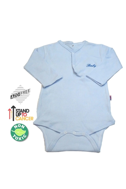 Sema Baby Uzun Kol Kaşkorse Badi (Body) - Mavi  0-6 Ay
