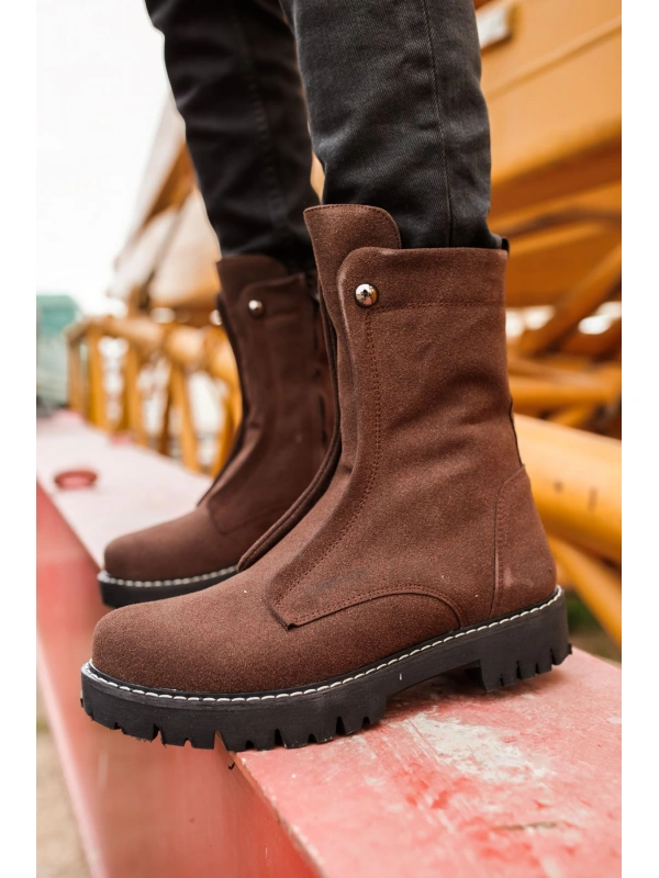 CH027 Süet ST Erkek Bot KAHVE