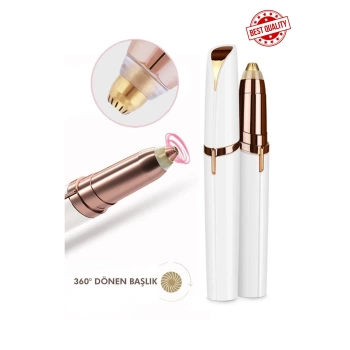 Premium İnce Uçlu Pilli Kaş Bıyık Epilasyon Aleti Flaw/Dem
