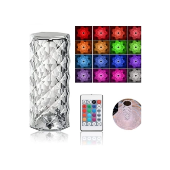 Premium Masa Lambası Kristal Elmas Led Dokunmatik Sensör Usb Şarj Restoran Masa Lambası