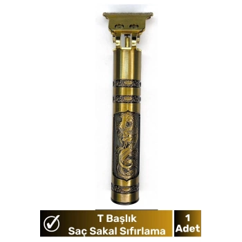 Premium Kuaför Tipi T Başlıklı Saç Sakal Ense Çizik Tıraş Makinesi