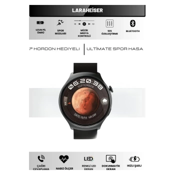 Premium Watch 4 pro 7 Kordonlu Yuvarlak Kasa Erkek Sesli Görüşme Nfc Akıllı Saat