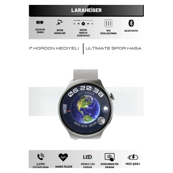 Premium Watch 4 pro 7 Kordonlu Yuvarlak Kasa Erkek Sesli Görüşme Nfc Akıllı Saat