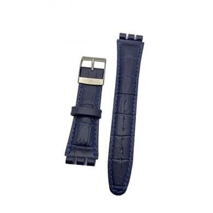19 mm Swatch Uyumlu Croco Baskılı Desenli Hakiki Deri Saat Kordonu Kayışı