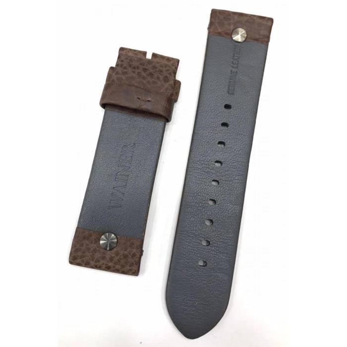 24 mm Kahverengi Wainer Orijinal Hakiki Deri Saat Kordonu