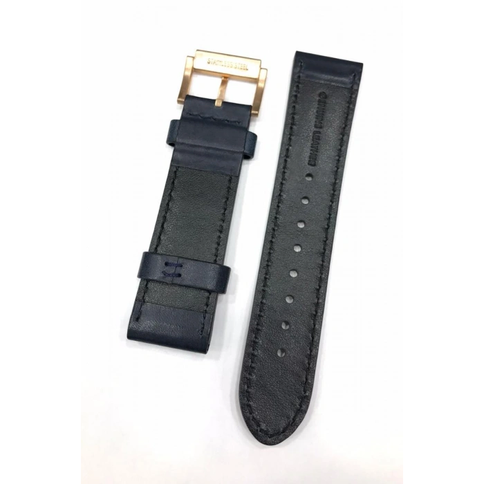 24 mm Siyah Slazenger Orijinal Hakiki Deri Saat Kordonu